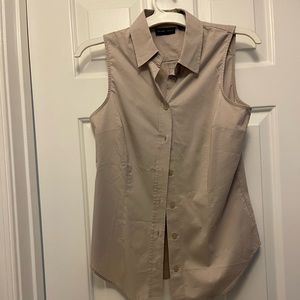New York and Company Sleeveless Beige Blouse - XS